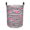 Pevtufa Flamingos Foldable Laundry Basket Organizer,Fabric Clothes Toy Storage Basket Nursery Hamper Storage Bin For Household B
