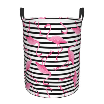 Pevtufa Flamingos Foldable Laundry Basket Organizer,Fabric Clothes Toy Storage Basket Nursery Hamper Storage Bin For Household B