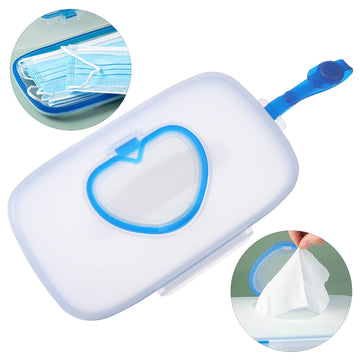 Healeved On- The- Go Wipes Dispenser Baby Wipe Holders Travel Stroller Box Refillable Container For Car Bathroom Living Room Pou