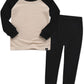 Vaenait Kids Toddler Long Sleeve Modal Sleepwear Pjs 2Pcs Set Modalraglan Black&Beige Xs