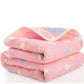 SYGA 110 cm Baby Swaddle Blankets 6 Layer Muslin Swaddle Wrap 100% Cotton Stroller Cover Receiving Blankets_PinkCloud