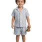 Polka Tots Kids Clothes For Boys | Baby Boy Dress Combo | Shirt & Shorts Set | CoOrd Short For Beach | Stripes Print | Blue | 6