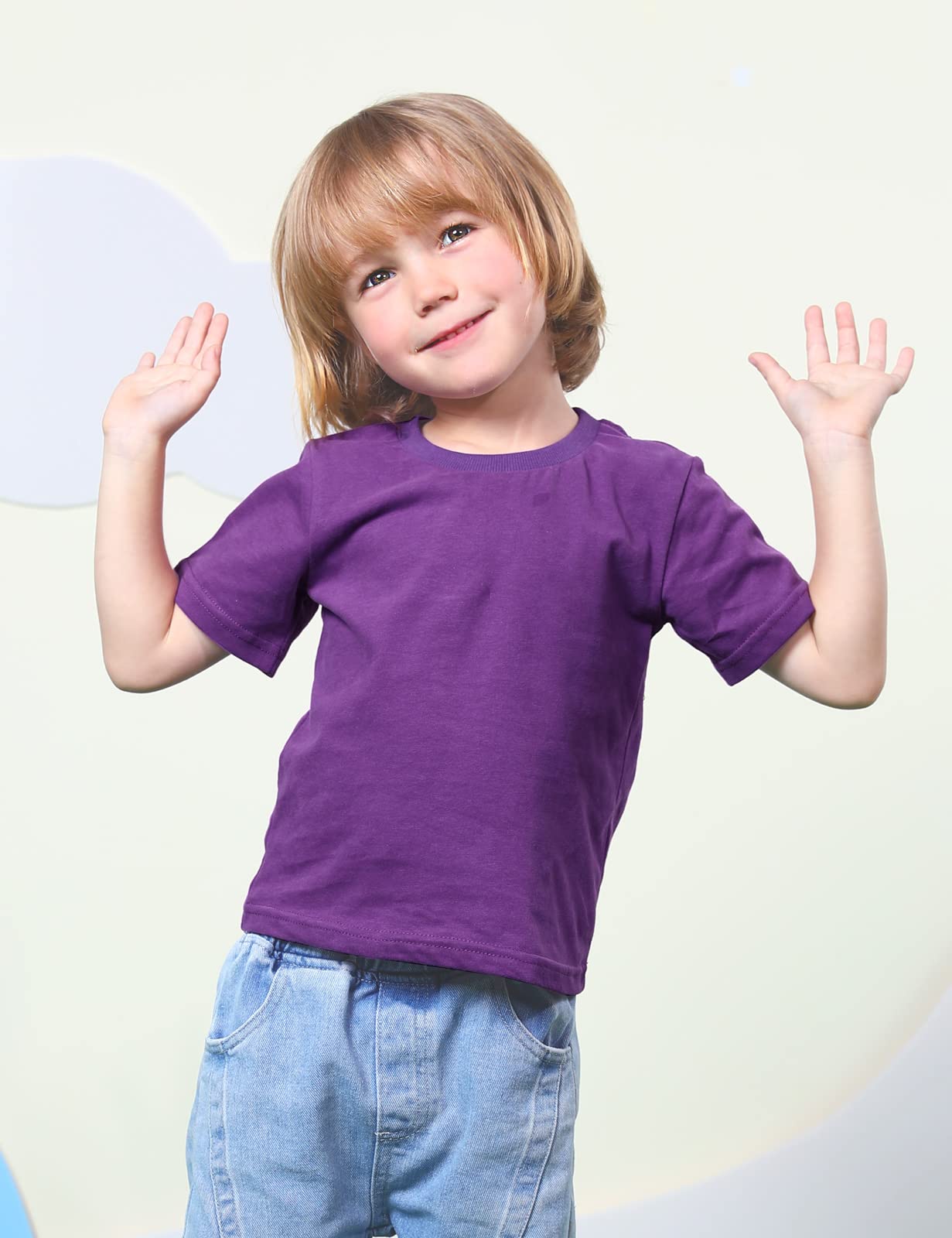Cosland Baby Boy Shirt Infant Plain Tshirts 18 Months, Purple