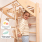 Woodandhearts Swedish Ladder For Kids With Rope Accessories - Indoor Jungle Gym, Indoor Jungle Gym For Kids Ages 6-16, Indoor Cl