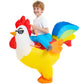 Kooy Inflatable Chicken Costume, Rainbow Chicken Inflatable Costume For Kids Blow Up Halloween Costumes (7-9Y)