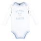 Hudson Baby Infant Boy Cotton Long-Sleeve Bodysuits, Boy First Valentine Easter, 6-9 Months