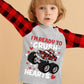 Toddler Boy Monster Truck Valentine'S Day Kids Raglan Long Sleeve Shirt Buffalo Red Plaid Tops 7T