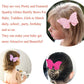 Yazon Baby Girls Glitter Bows Clips Sparkly Butterfly Bows Hair Clips For Toddler Kids Teens 8Pcs