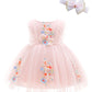 Weileenice Blush Pink Baby Girls Dress Applique Lace Embroidery Tulle Toddler Girl Wedding Christening Princess 1St Birthday Par