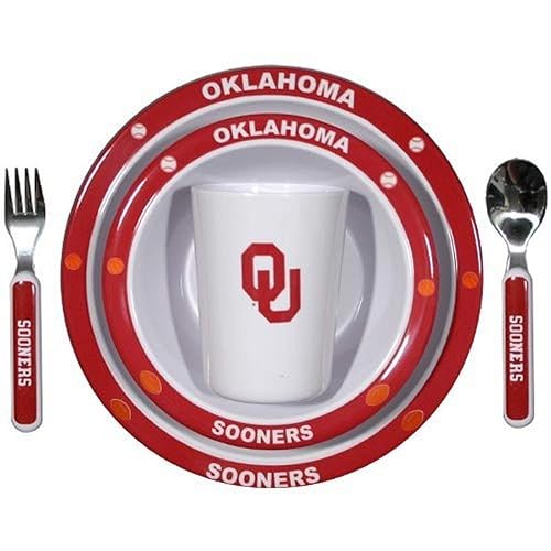 Oklahoma Sooners Dinner Set Child 5 Piece Co