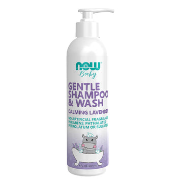 Now Foods Baby, Gentle Shampoo And Wash, Calming Lavender, Paraben Free, 8 Fluid Ounces