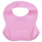 Three Little Tots Modern Silicone Baby Bib - Adjustable Fit Waterproof Catch Bibs ((Rose)