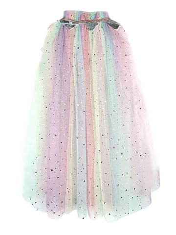 Baby Girl Cape Cloak Dresses Up Matching Princess Wedding Birthday Party Halloween Star Moon Cosplay Fancy Cape Cloaks Costumes