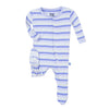 Kickee Pants Little Girls Print Footie- Girl Tropical Stripe, 18-24 Months