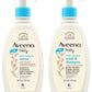 Aveeno Baby Daily Moisture Wash & Shampoo 532 Ml & Daily Moisturizing Body Lotion 532 Ml| 24 Hour Protection For Sensitive Skin 
