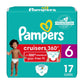 Pampers Diapers - Cruisers 360 - Size 6, 17 Count, Babyproof Up To 100% Leakproof Pull-On Diaper