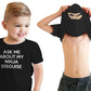 Toddler Ask Me About My Ninja Disguise T Shirt Cool Karate Face Mask Flip Tee Funny Toddler Shirts Ninja Apparel For Toddler Fun