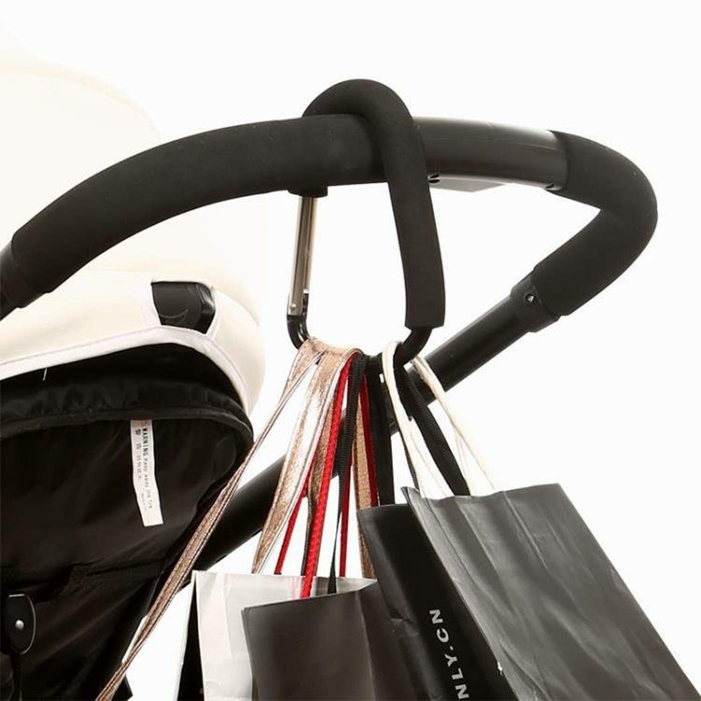 Tgood Stroller Hooks-2Pacs X-Large 16Cm(6.3') Of Multipurpose Hook Clips-For Mommy Shopping Bags,Baby Diaper Bags,Groceries,Clo