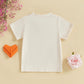 Kids Toddler Baby Boys Girls Valentine'S Day T-Shirt Mama'S Valentine Love Heart Short Sleeve Top (Beige, 3-4 Years)