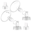 2X 13 Mm Maymom Two-Piece Wide Neck Pump Parts Compatible With Spectra S1,Spectra S2 Pumps And 2 Valves; Incl Wide Mouth Flanges