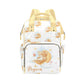 Noverbibi Custom Diaper Bag with Name Personalized Bear Nylon Travel Backpack for Holiday Travel Customized Nappy Changing Bag w