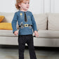 Cosland Toddler Boys Police Officer Costume Halloween Outfit, Blue, 18-24 Months