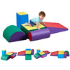 VEVOR Climbing Toys, 5-Piece Set, Foam Climbing Toys for Toddlers 6 Months to 3 Years Old, PU Leather Climbing Blocks, Indoor Cl