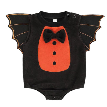 Fancyinn Infant Baby Halloween Bat Romper Sleeveless Bat Costumes With Wings Toddler Cosplay Party Outfit Black 70 3-6 Months