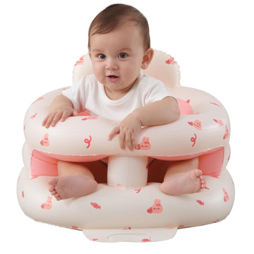 AGITVPS Upgrade Surround Inflatable Baby Seat for Babies 3-36 Months, Built in Air Pump Surround Bumbo Seat with Tray, Load-Capa