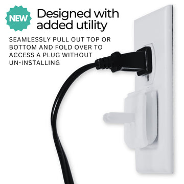 White Double Outlet Covers Baby Proofing (20 Pack, 40 Sockets) | Baby Proof Plug Covers For Electrical Outlets | Safe & Secure B