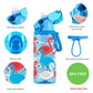 Home Tune Cute Water Bottle For School Kids Girls Boys, Soft Silicone Straw & Bpa Free & Leak Proof & Easy Clean, 24Oz / 700Ml -