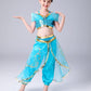 Girls Jasmine Costume Arabian Princess Jasmine Cosplay Costume With Headband Accessories Halloween Party Dress Up Costume For Ki
