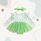 Baby Girl Valentines Outfit Love Heart Valentine Romper Dress Long Sleeve Onesie Newborn Valentines Day Clothes (St Patricks Clo
