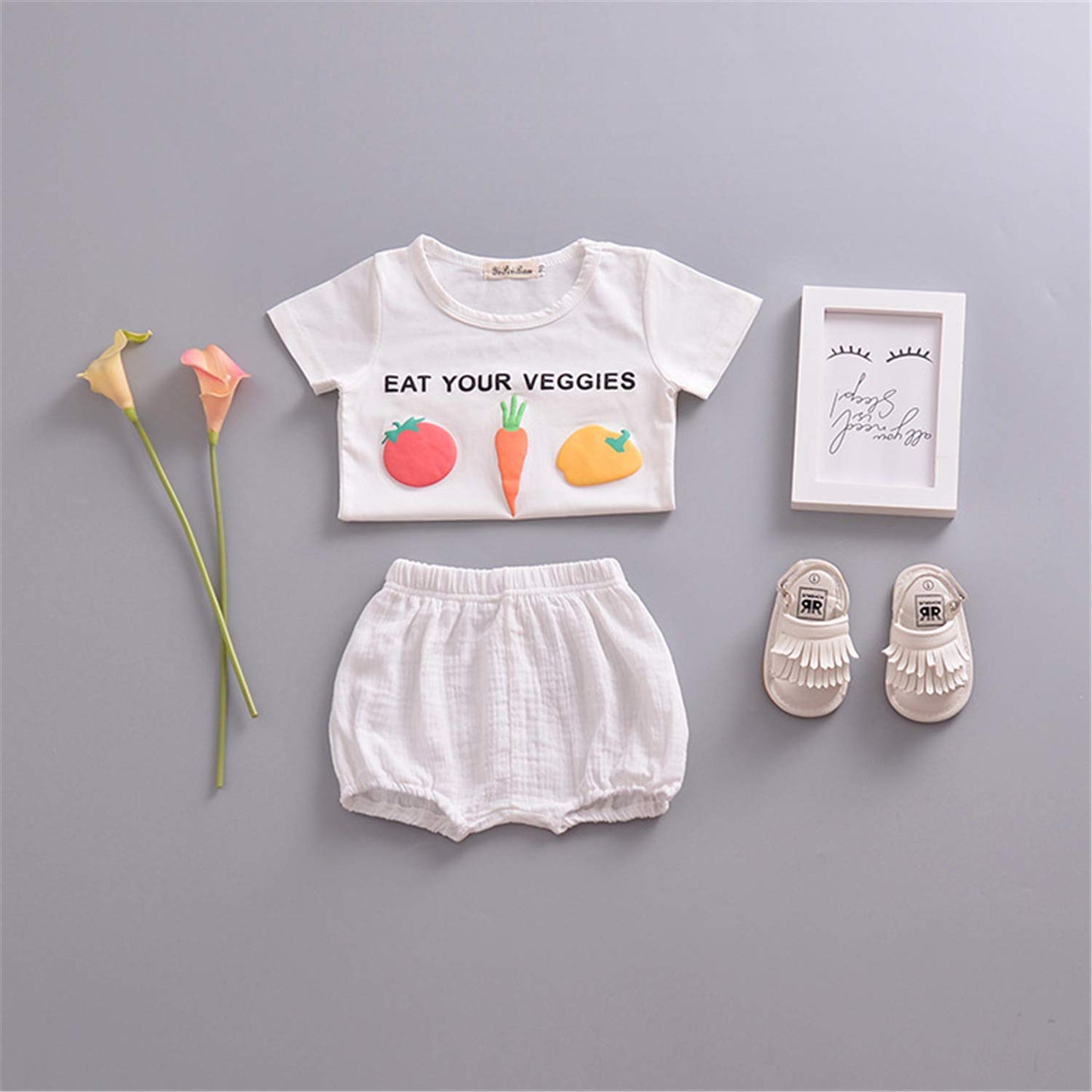 Ayiyo Baby Girls Boys Soft Cotton Linen Bloomers Cute Loose Harem Shorts White 11