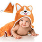 Generic Corgi Dog Baby Bath Hooded Towel - Cozy & Warm - Ultra Soft And Absorbent - Baby Bath - Toddler - Newborn - Pets - Free