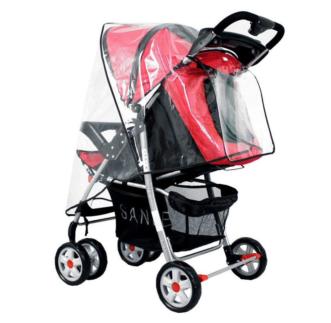 Rain & Wind Shield Transparent Baby Stroller Cover For Travel Stroller Rin Cover Universal No Window Clear2