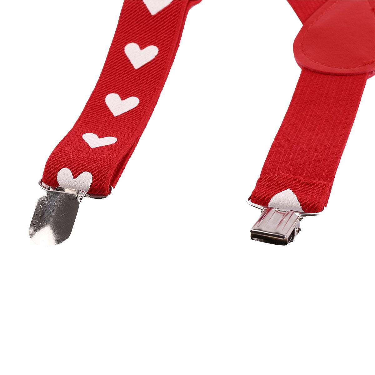 Ibtom Castle Cupid Costume Baby Boy Valentines Day Outfit Baby Boys Adjustable Y Back Elastic Strong Clip Suspenders Outfit Firs