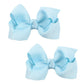 Koolgil Baby Girl's 2Pcs Cute 3 Inch Pure Color Bow-knot Hair Clip for Photography Travel Daily Life (Light Blue)