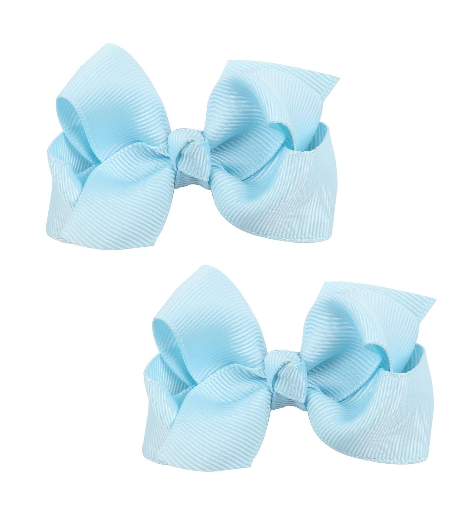 Koolgil Baby Girl's 2Pcs Cute 3 Inch Pure Color Bow-knot Hair Clip for Photography Travel Daily Life (Light Blue)