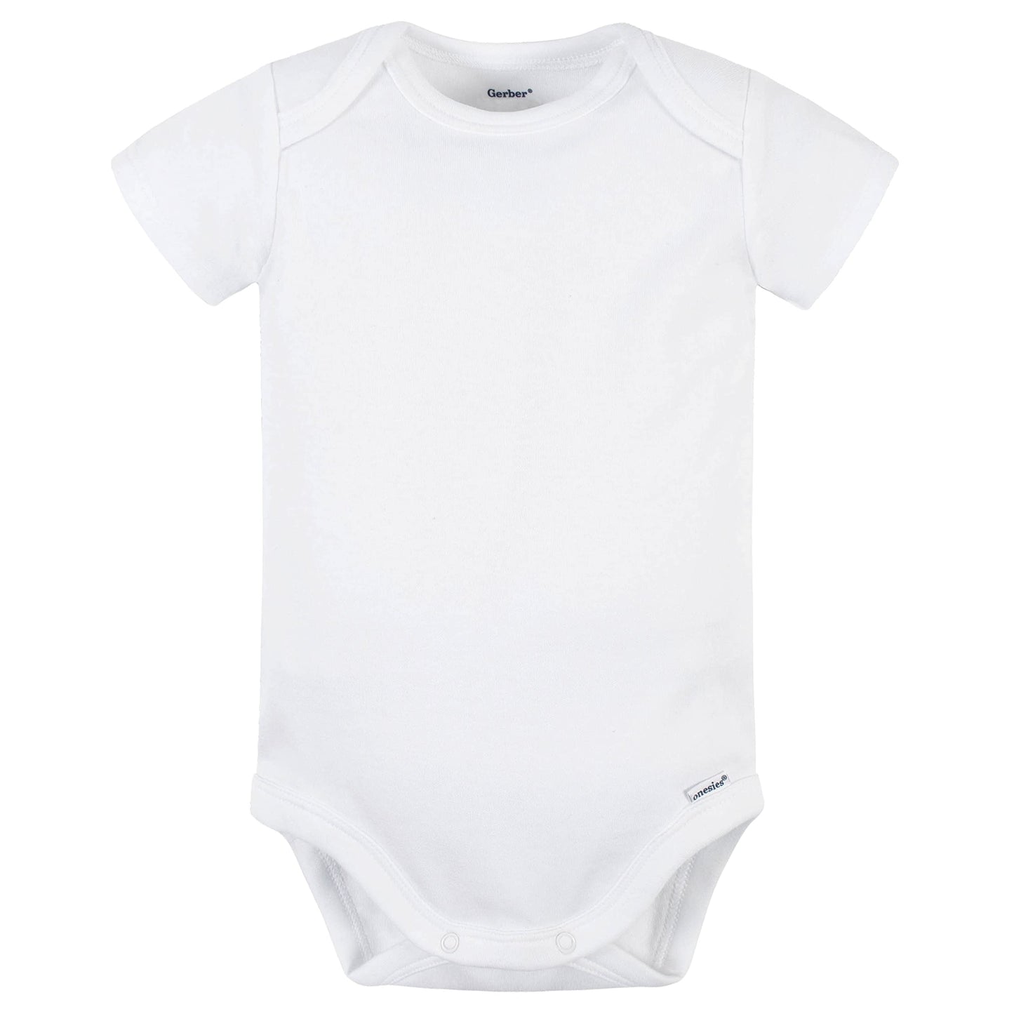 Gerber Unisex Baby 5 Pack Onesies Multi-Packs Bundle Interlock 180 Gsm Shirt, White, 12 Months Us