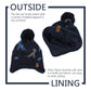 Kids Winter Pompom Hat Scarf Set Warm Knitted Toddler Fleece Cap Baby Girl Twist Earflap Hats (Dinosaur Navy Hat,Xs)