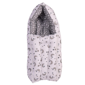 Toddylon Baby Carry Bags 3 in 1 Bed | Wrapper | Newborn Boys Girls | Wearable Blankets | Cotton (06 Months) Grey,