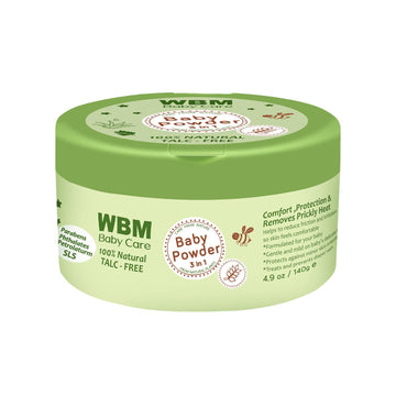 WBM Care 3 in 1 Baby Powder | Skin Reparing, Nourishing & Dry | Natural Dusting Powder | 4.9 oz