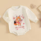 My First Valentines Day Baby Girl Outfit Love Sweatshirt Romper Long Sleeve Bubble Onesie Cute Valentines Day Baby Girl Outfit (