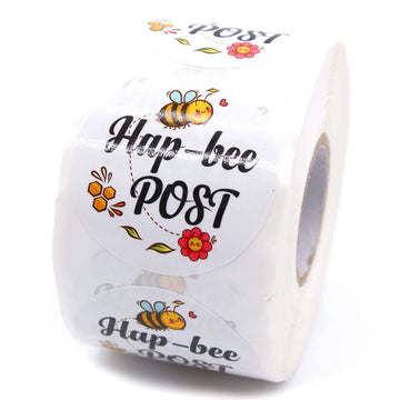 Cute Small Business Stickers,Funny Hap-Bee Post Small Business Stickers,Happy Mail Stickers, Packaging Stickers, Mail Envelopes