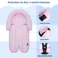Coolbebe New 2-In-1 Babybody Supports For Baby Newborn Infants - Extra Soft Stroller Cushion Pads Car Seat Insert, Seasons, Pink