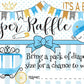 Diaper Raffle Tickets - It'S A Boy - Set Of 50 Double-Sided Raffle Cards - Blank Baby Shower Stationery - Fun And Colorful Baby