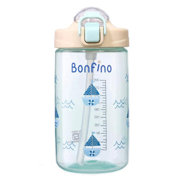 Bonfino EasySip Straw Sipper Cup for Baby,300 ml,Baby Sipper with Soft Spout,Flip Lock Lid,Leak Proof,BPA Free,Easy Grip Handles