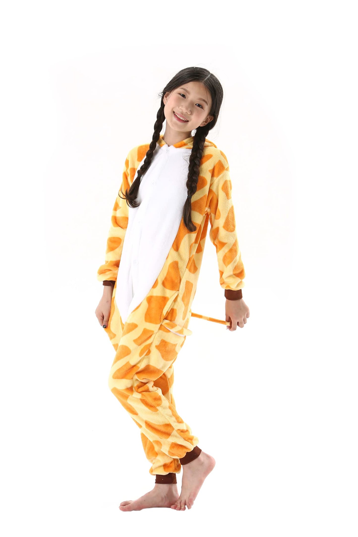 Atoz Onesie For Kids, Animal Pajamas Halloween Cosplay Costume For Girls Boys, Giraffe 8-9Y