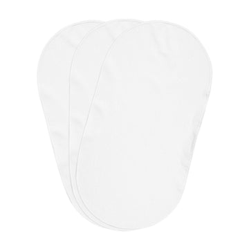 Boppy Changing Pad Liners, Pack Of 3, White, Soft Terrycloth With Waterproof Backing Makes Wiggly Diaper Changes Easier And Comf